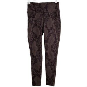 Guess Snake Print Brown Tights Active Leggings Spandex Womens Size Small